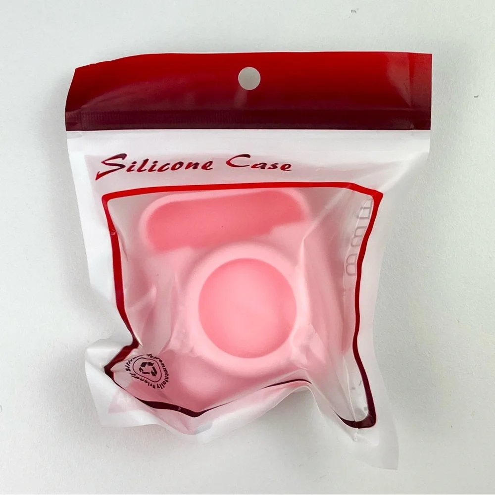 ❤️ NWT ENSPITO Apple AirPod Case + AirTag Holder Silicone Skin Pink Anti Loss